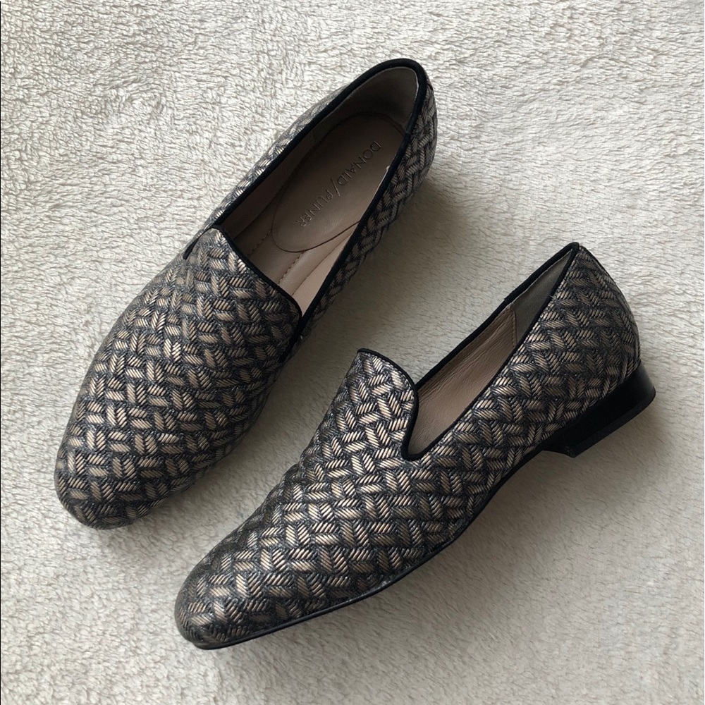 Donald Pliner Lyle Woven Metallic Loafer